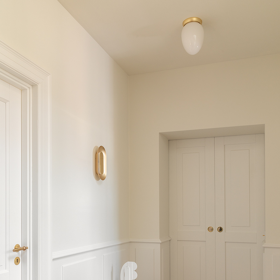 Rizzatto 171 Plafond Satin Brass/Opal White