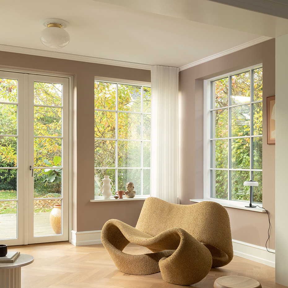 Rizzatto 301 Plafond Satin Brass/Opal White