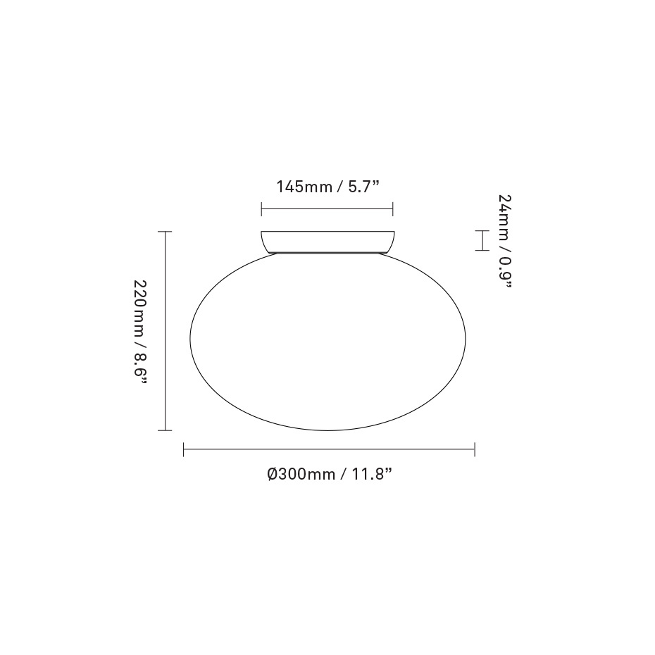 Rizzatto 301 Plafond Satin Brass/Opal White