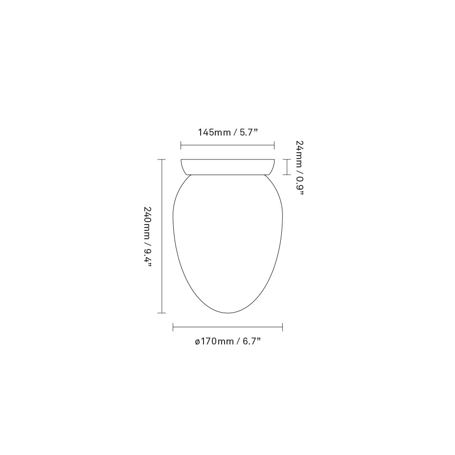 Rizzatto 171 Plafond Satin Silver/Opal White