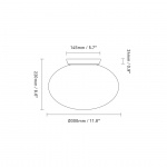 Rizzatto 301 Plafond Satin Silver/Opal White Rizzatto 301 Plafond Satin Silver/Opal White