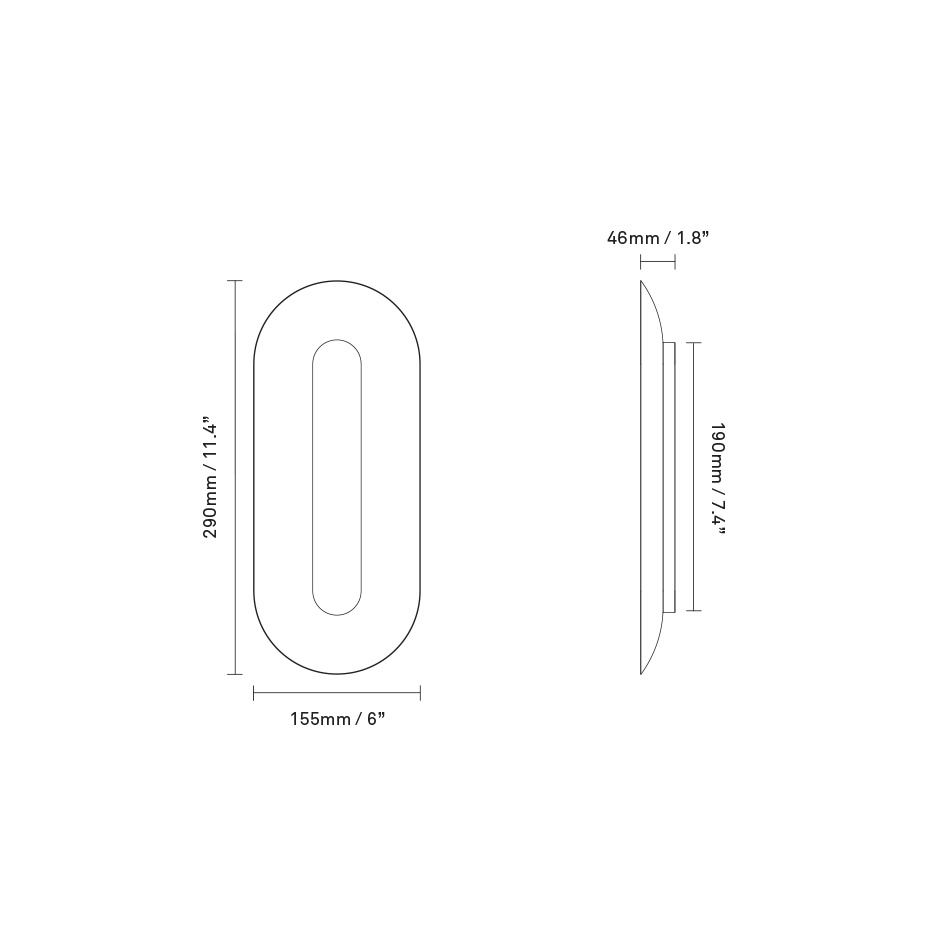 Sasi Vägglampa Small Silver