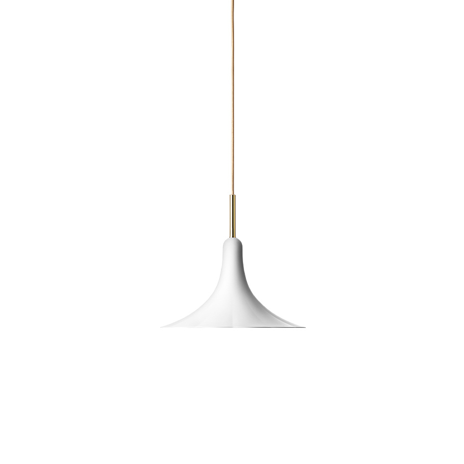 Petalii 1 Pendel Small White/Polished Brass