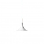 Petalii 1 Pendel Small White/Polished Brass
