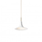 Petalii 1 Pendel Small White/Polished Brass