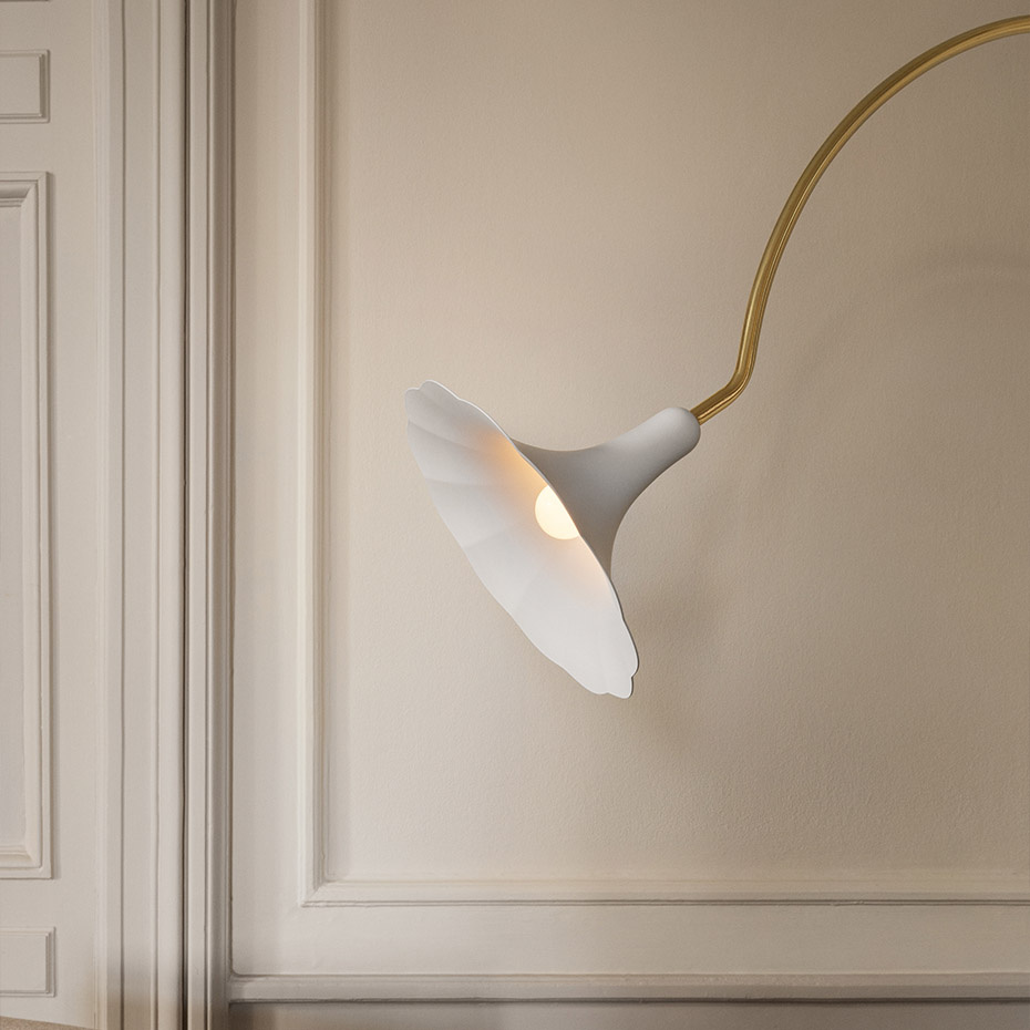 Petalii Golvlampa White/Polished Brass
