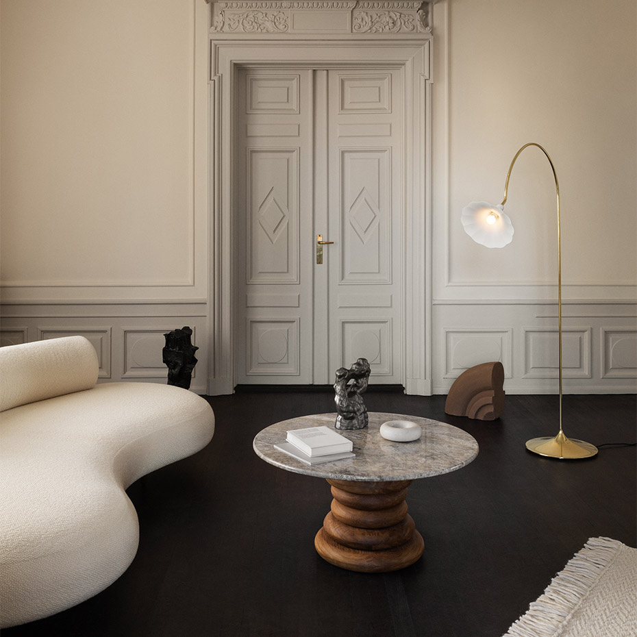 Petalii Golvlampa White/Polished Brass