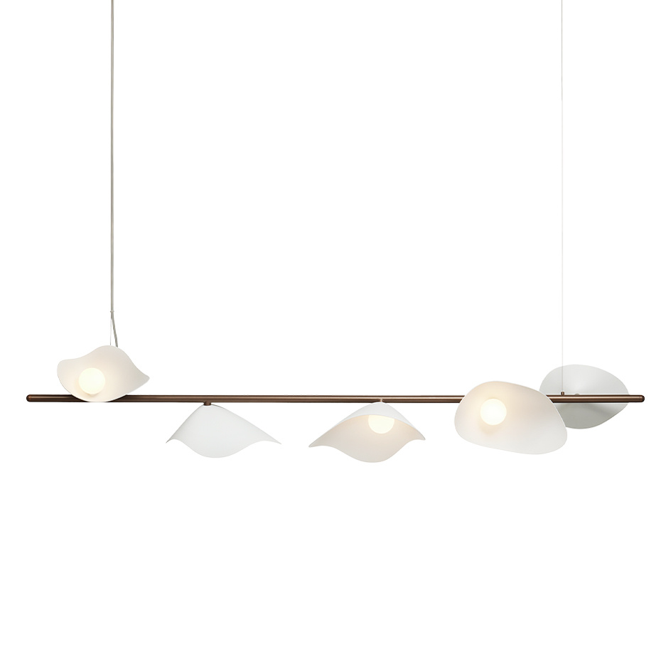 Florii 5 Linear Ljuskrona Dark Bronze/White