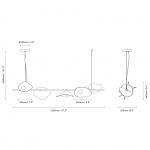 Florii 5 Linear Ljuskrona Dark Bronze/White Florii 5 Linear Ljuskrona Dark Bronze/White