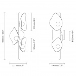 Florii 3 Vägglampa Dark Bronze/White Florii 3 Vägglampa Dark Bronze/White