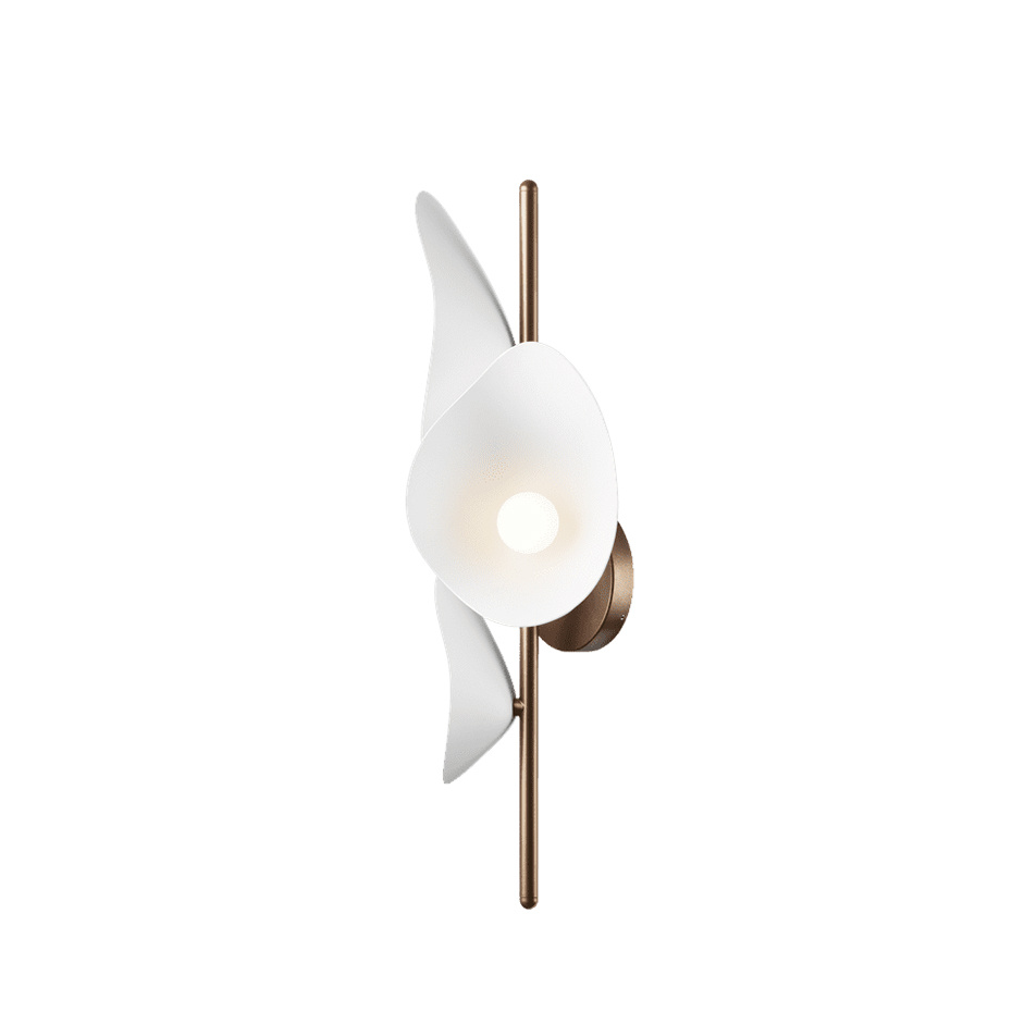 Florii 3 Vägglampa Dark Bronze/White