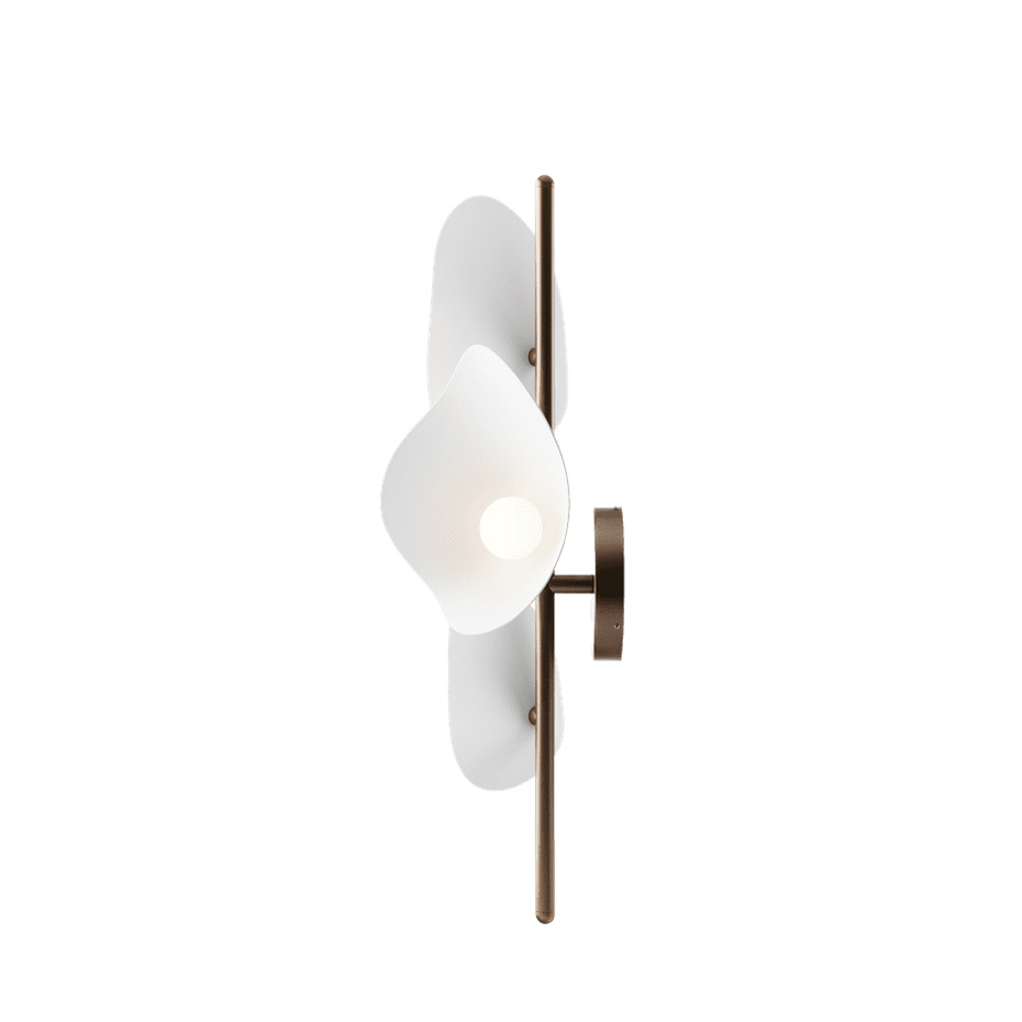 Florii 3 Vägglampa Dark Bronze/White