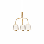 Asteea 3 Ljuskrona Satin Brass/Ripple Clear Asteea 3 Ljuskrona Satin Brass/Ripple Clear