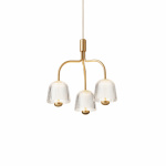 Asteea 3 Ljuskrona Satin Brass/Ripple Clear Asteea 3 Ljuskrona Satin Brass/Ripple Clear