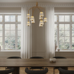 Asteea 9 Ljuskrona Satin Brass/Ripple Clear Asteea 9 Ljuskrona Satin Brass/Ripple Clear