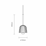 Asteea 1 Pendel Satin Brass/Ripple Clear Asteea 1 Pendel Satin Brass/Ripple Clear