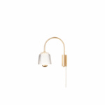 Asteea Vägglampa Satin Brass/Ripple Clear Asteea Vägglampa Satin Brass/Ripple Clear