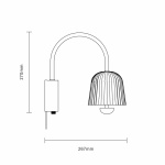 Asteea Vägglampa Satin Brass/Ripple Clear Asteea Vägglampa Satin Brass/Ripple Clear