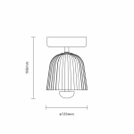 Asteea Taklampa Satin Brass/Ripple Clear Asteea Taklampa Satin Brass/Ripple Clear