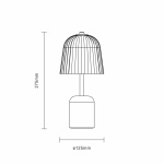 Asteea Bordslampa Portable Satin Brass/Ripple Clear Asteea Bordslampa Portable Satin Brass/Ripple Clear