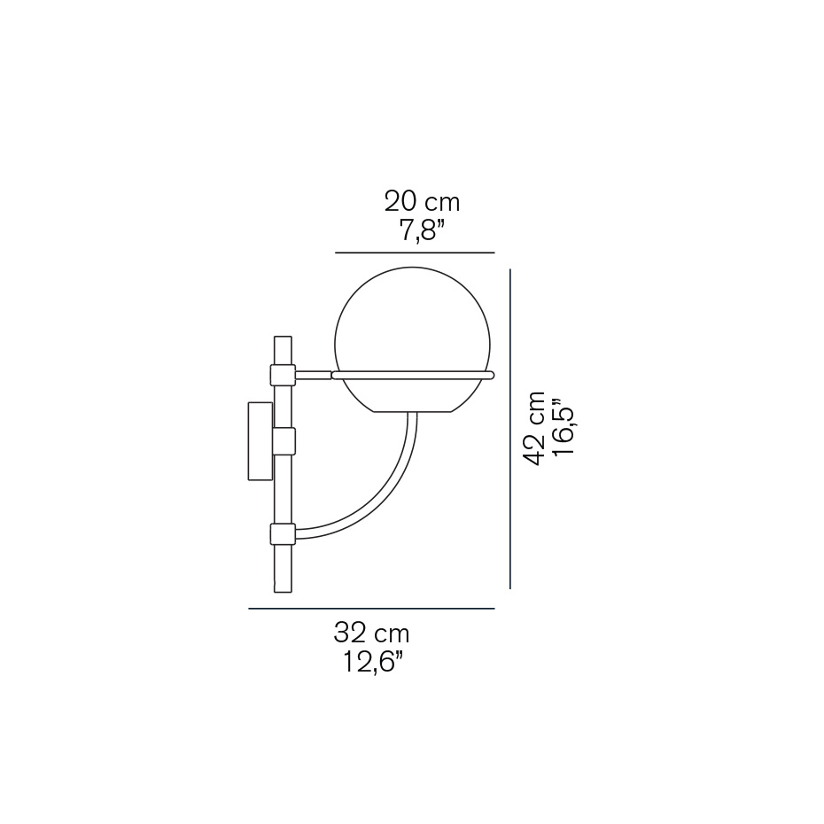 Lyndon 161 Vägglampa Ivory