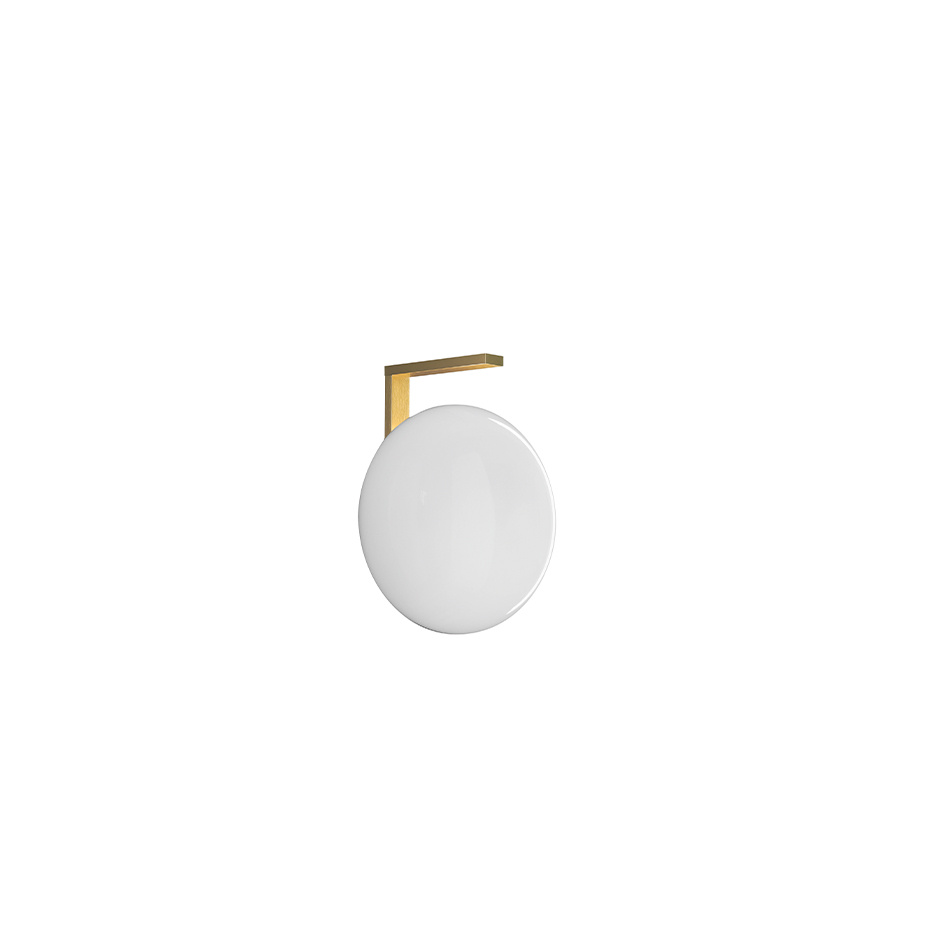 Alba 174 Vägglampa Satin Brass/Polished Opaline