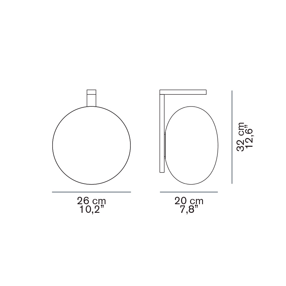 Alba 174 Vägglampa Satin Brass/Polished Opaline