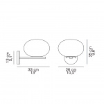 Alba 176 Vägglampa Satin Brass/Polished Opaline Alba 176 Vägglampa Satin Brass/Polished Opaline