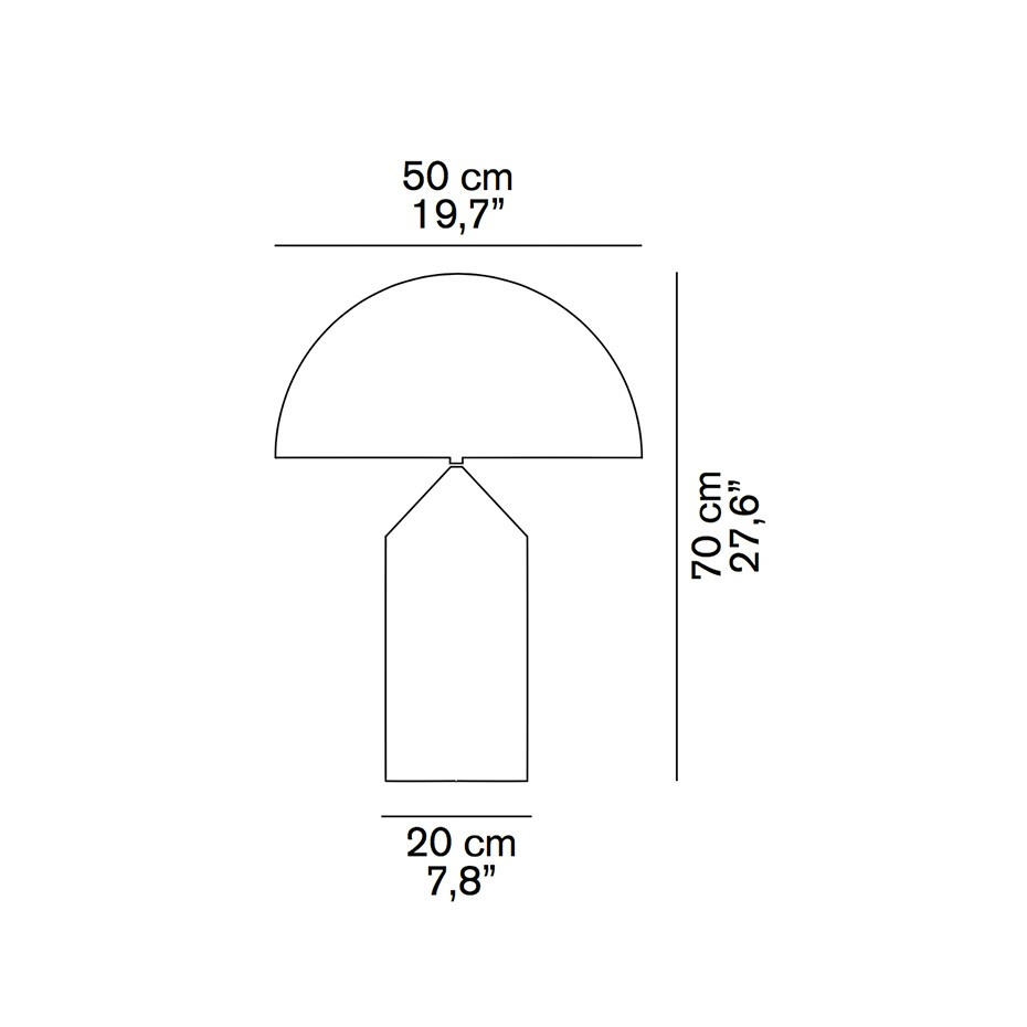Atollo 233 Bordslampa Large Satin Bronze