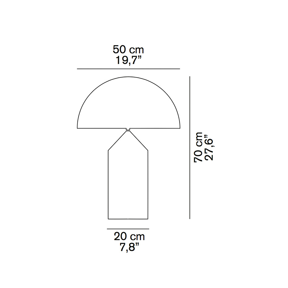 Atollo 235 Bordslampa Large Opal Glass