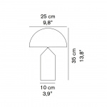 Atollo 238 Bordslampa Small Satin Gold Atollo 238 Bordslampa Small Satin Gold