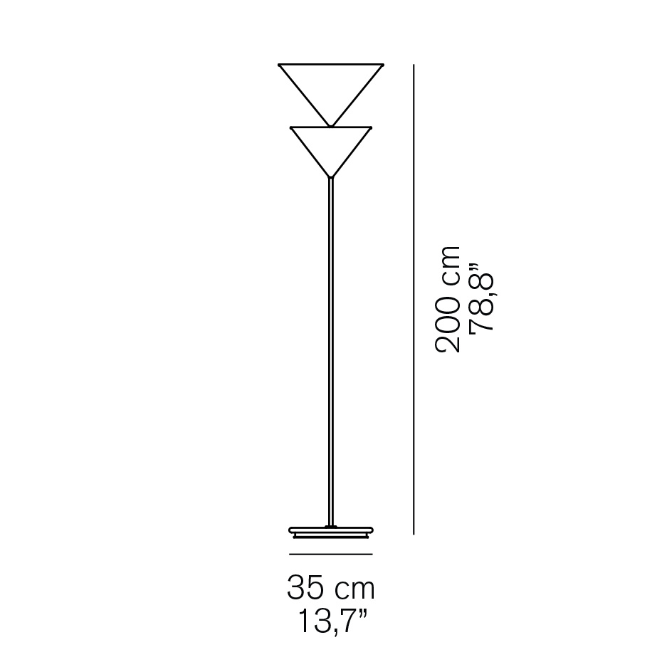 Pascal 345/L Golvlampa Anodic Bronze