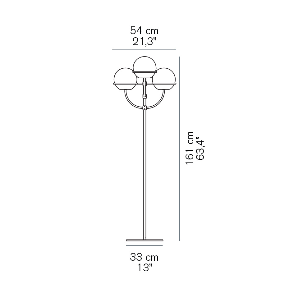 Lyndon 351 Golvlampa Lacquered Black