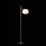 Alba 382 Golvlampa Satin Brass/Polished Opaline Alba 382 Golvlampa Satin Brass/Polished Opaline