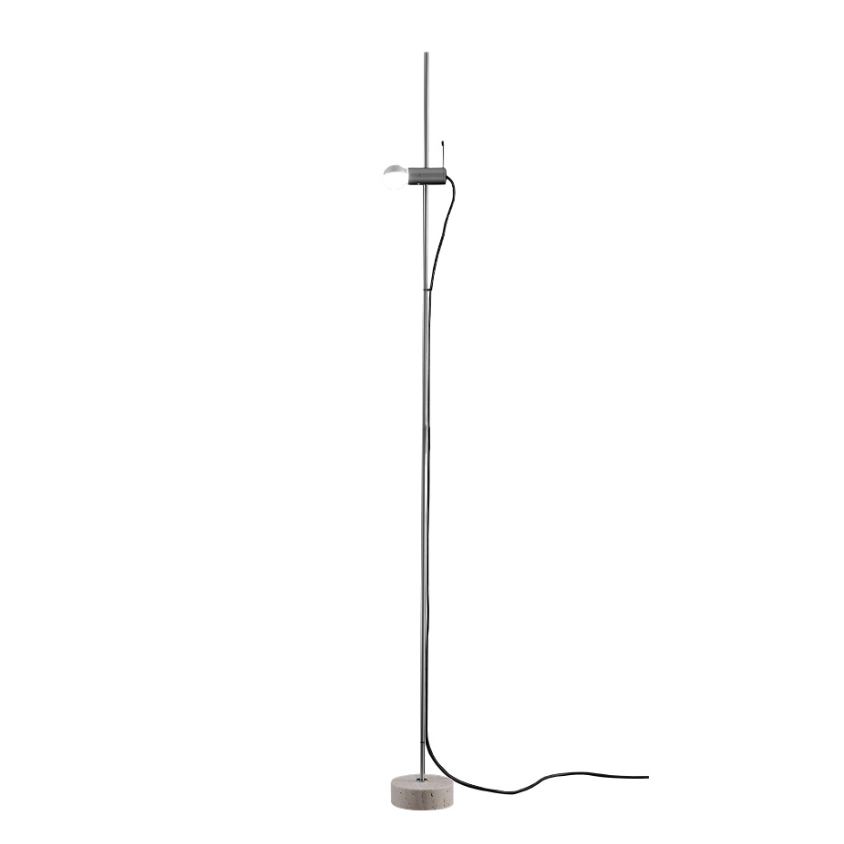 Agnoli 387 Golvlampa Satin Nickel
