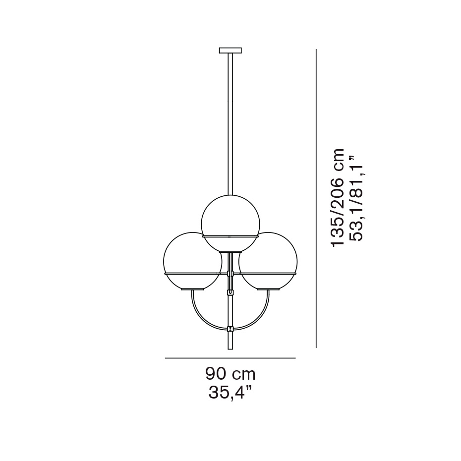 Lyndon 450 Pendel Satin Gold