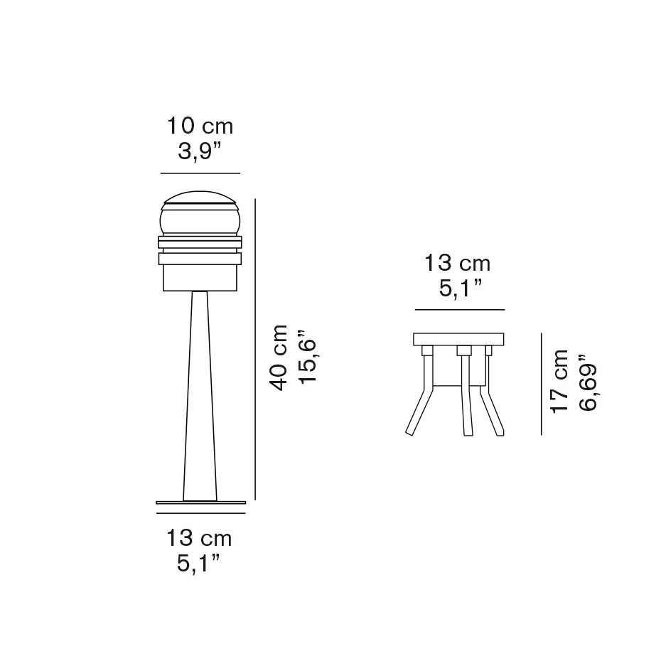 Fresnel 1148/EC Pollare Lacquered Black
