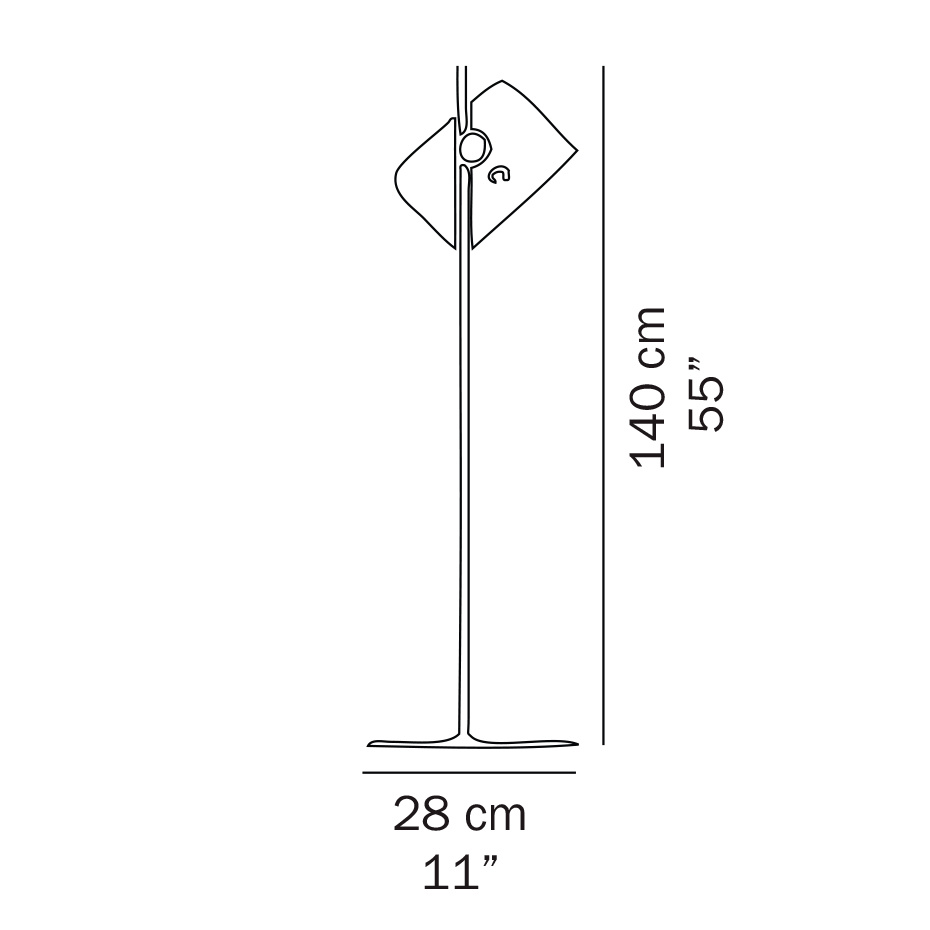 Coupé 3321 Golvlampa Lacquered Black