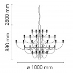 Sarfatti 2097/50 Ljuskrona LED Chrome Sarfatti 2097/50 Ljuskrona LED Chrome