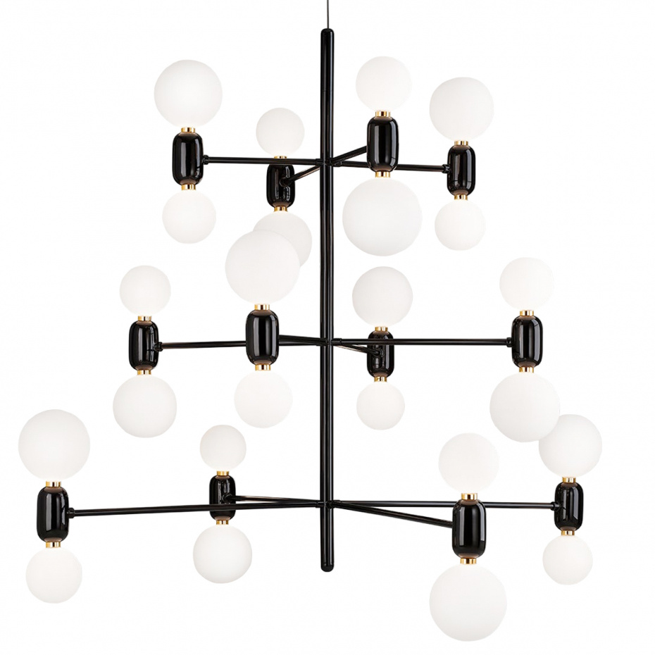 Aballs 12 Ljuskrona Black