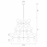 Aballs 12 Ljuskrona Black Aballs 12 Ljuskrona Black