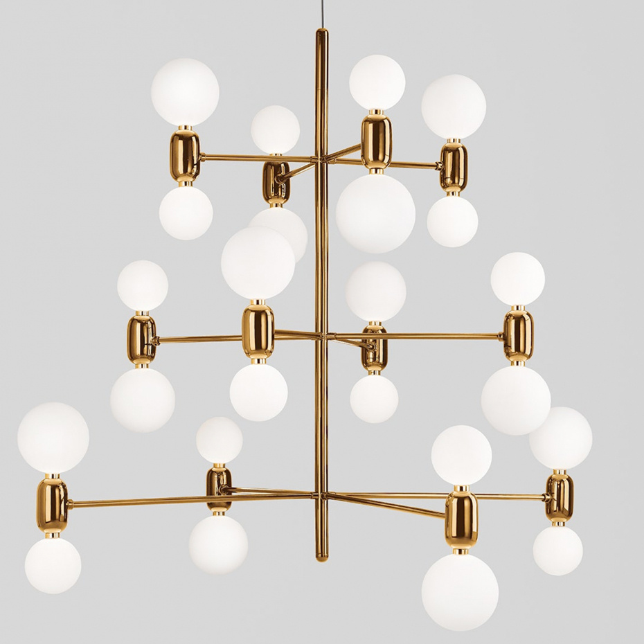 Aballs 12 Ljuskrona Golden