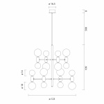 Aballs 8 Ljuskrona Black Aballs 8 Ljuskrona Black