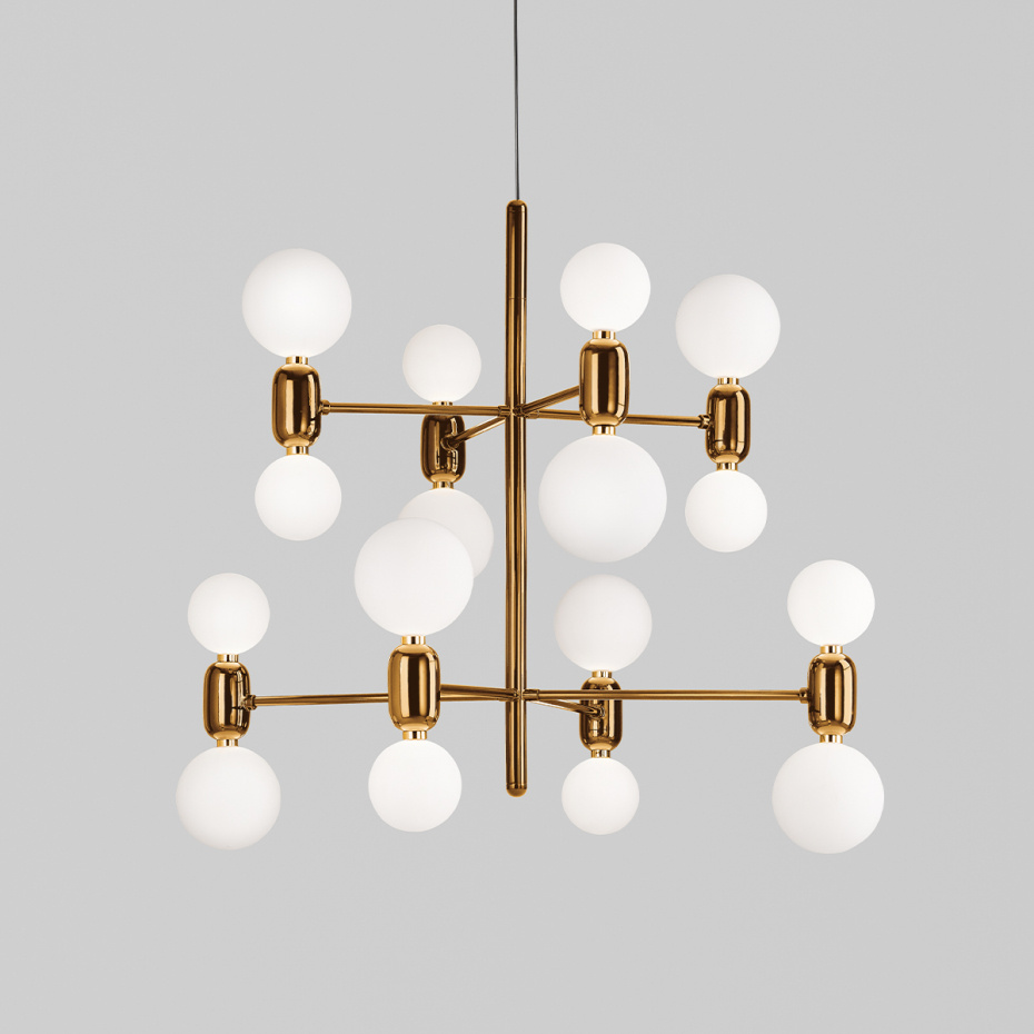 Aballs 8 Ljuskrona Golden