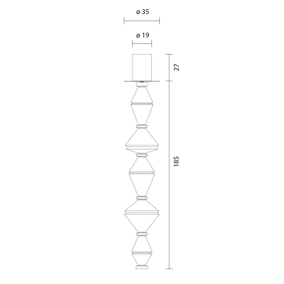 Oïphorique T PE Pendel Light Grey