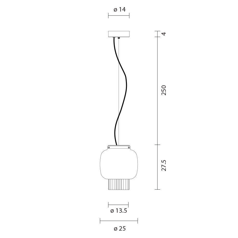 Manila T PE Pendel Graphite