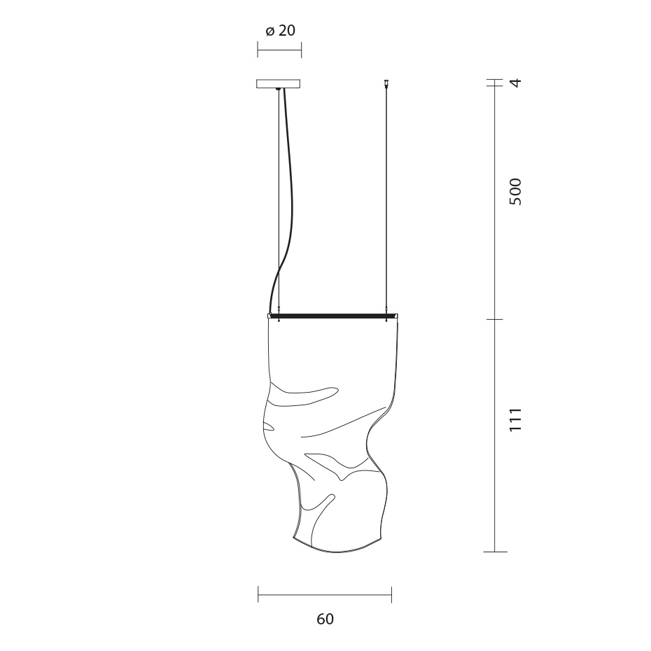 Gweilo Zhou V PE Pendel Silver Anodised