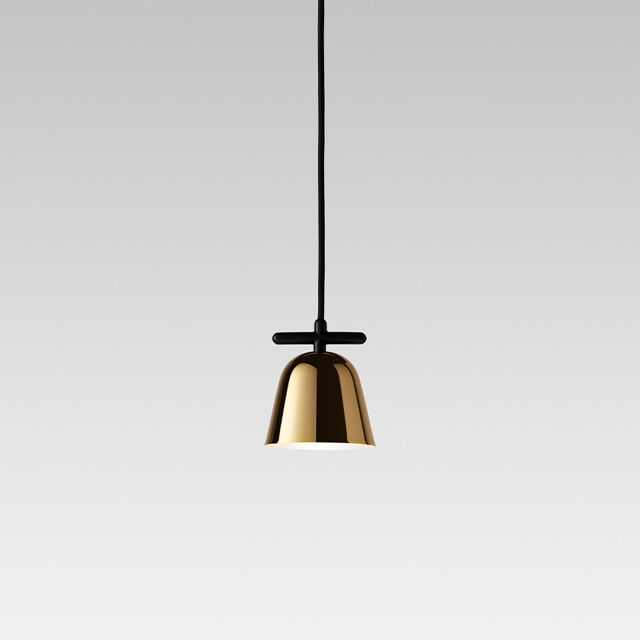 Lighto T PE Pendel Matt Black/Glossy Golden