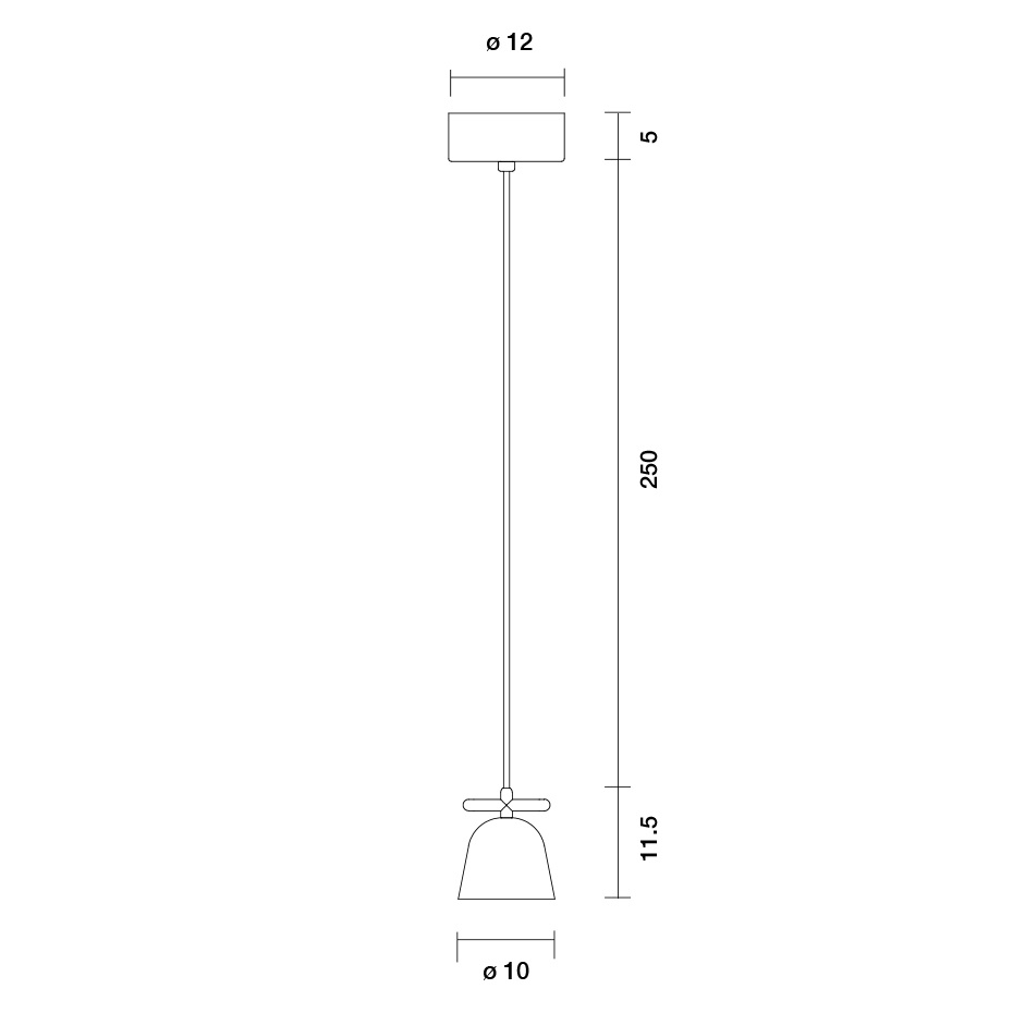 Lighto T PE Pendel Matt Black/Glossy Golden