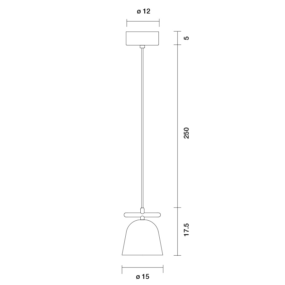 Lighto T GR Pendel Matt Black/Black Chrome